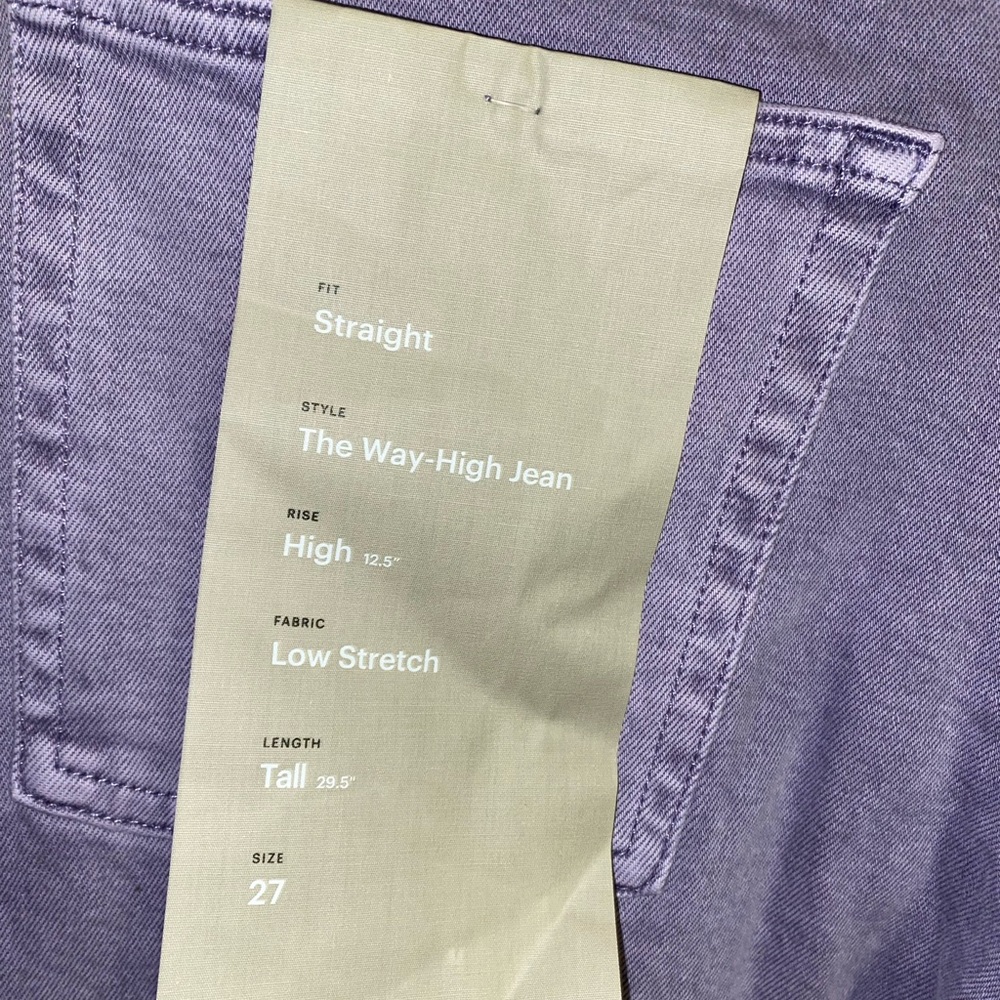 Everlane The Way-High jean in Achroma daybreak (purple tint) NWT size 27 Tall - Picture 13 of 14